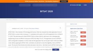 
                            11. BITSAT 2019 – Application Form, Dates, Eligibility, Syllabus, Pattern