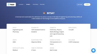 
                            8. BITSAT 2019 Registration, Exam dates, Admit Card, Answer Key ...