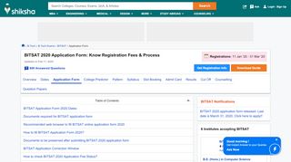 
                            7. BITSAT Application Form 2019 (Released) - Register Here till March 20