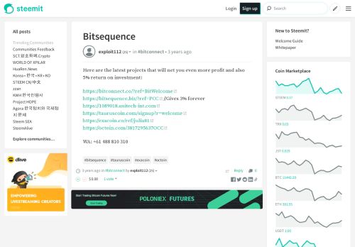 
                            1. Bitsequence — Steemit