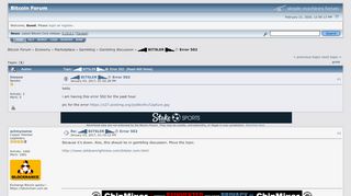 
                            9. BITSLER Error 502 - Bitcointalk