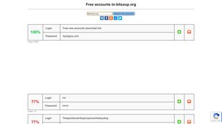 
                            10. bitsoup.org - free accounts, logins and passwords