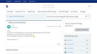 
                            4. Bitte account löschen | Swisscom Community