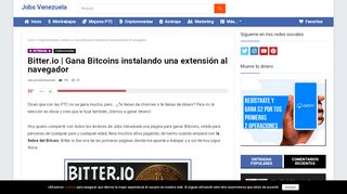 
                            12. Bitter.io | Gana Bitcoins instalando una extensión al navegador – Jobs ...