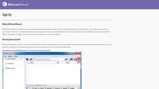 
                            6. BitTorrent Remote - Sign Up