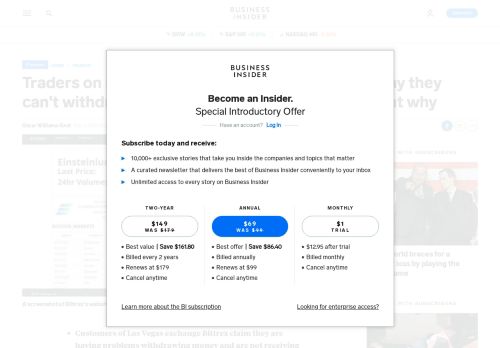 
                            10. Bittrex customers complain of withdrawal problems - Business Insider
