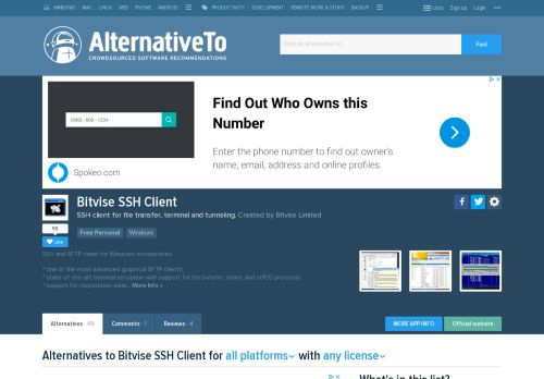 
                            13. Bitvise SSH Client Alternatives and Similar Software - AlternativeTo.net