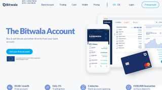 
                            3. Bitwala: A bank account built for the crypto economy