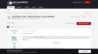 
                            2. Bitzfree.com - Free Bitcoin Cloud Mining - MINING DISCUSSIONS ...