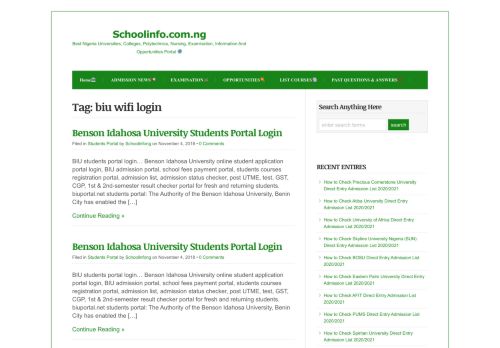 
                            8. biu wifi login Archives - Schoolinfo.com.ng