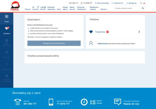 
                            1. Biuro podróży ITAKA | Strefa klienta