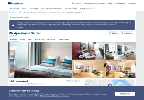
                            13. Biz Apartment Gärdet, Stockholm: Hotelbewertungen 2019 | Expedia.de