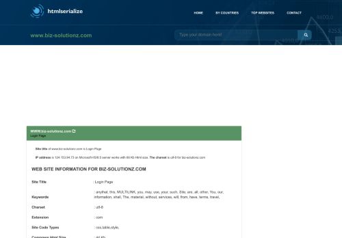 
                            5. biz-solutionz.com Login Page