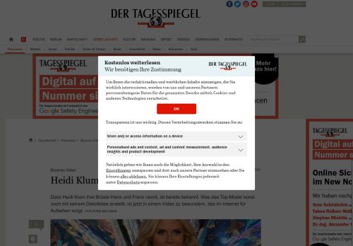 
                            11. Bizarres Video: Heidi Klum gewährt tiefe Einblicke - Panorama ...