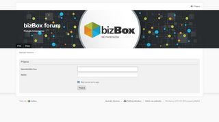 
                            3. bizBox forum - User Control Panel - Login