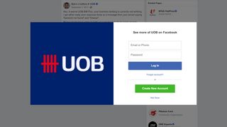 
                            7. Björn Lindfors - Hey, it seems UOB BIB Plus, your business... | Facebook