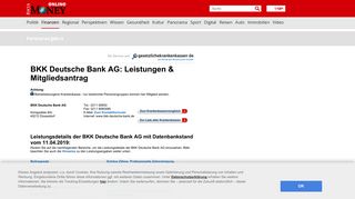 
                            7. BKK Deutsche Bank AG: Leistungen & Mitgliedsantrag | FOCUS.de