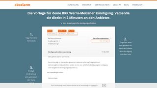 
                            13. BKK Werra-Meissner direkt online kündigen - Aboalarm