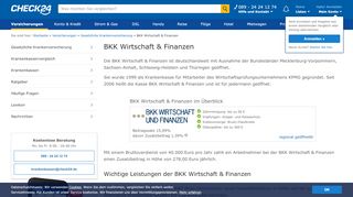 
                            11. BKK Wirtschaft & Finanzen – Leistungen und Eckdaten der ... - Check24