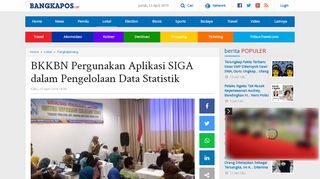 
                            6. BKKBN Pergunakan Aplikasi SIGA dalam Pengelolaan Data Statistik ...