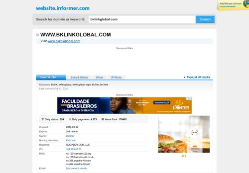 
                            4. bklinkglobal.com at Website Informer. Visit Bklinkglobal.