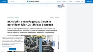 
                            9. BKM Stahl- und Anlagenbau GmbH in Berkhöpen feiert 25-jähriges ...