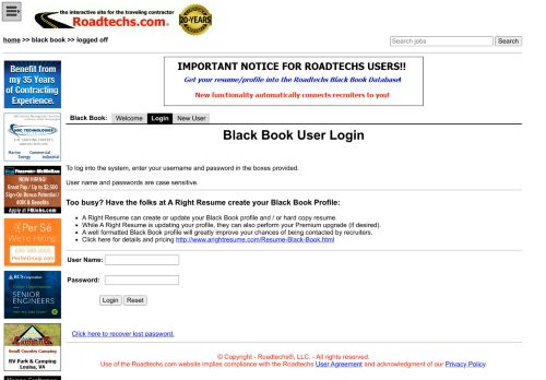 
                            11. Black Book Login - Roadtechs.com