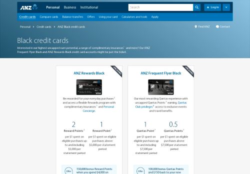 
                            13. Black credit cards | ANZ