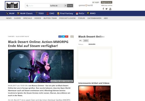 
                            12. Black Desert Online: Action-MMORPG Ende Mai auf Steam verfügbar!