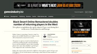 
                            6. Black Desert Online Remastered doubles number of returning players ...