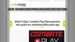
                            11. Black Friday: Combate Play libera primeiro mês grátis em assinatura ...