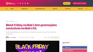 
                            13. Black Friday no Bob's tem promoções exclusivas no Bob's Fã. | ABC ...