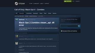 
                            2. Black Ops 2 Zombies steam_api. dll error :: Call of Duty: Black Ops II ...