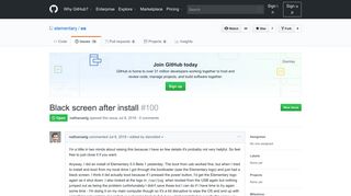 
                            12. Black screen after install · Issue #100 · elementary/os · GitHub