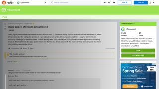 
                            7. Black screen after login cinnamon 19 : linuxmint - Reddit