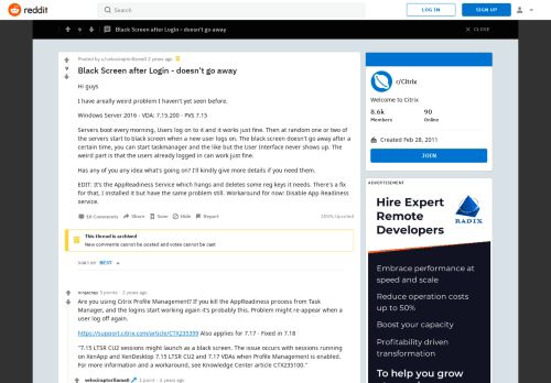 
                            9. Black Screen after Login - doesn't go away : Citrix - Reddit