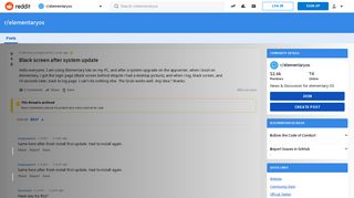 
                            3. Black screen after system update : elementaryos - Reddit