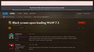 
                            5. Black screen upon loading WoW 7.3 - World of Warcraft Forums ...