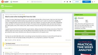 
                            12. Black screen when booting Mint from live USB : linuxmint - Reddit