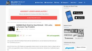 
                            9. Black Week bei SportScheck - 50% extra auf unsere Top-Produkte