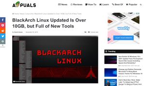 
                            11. BlackArch Linux Up to 10GB Update, with 150 New Tools - Appuals