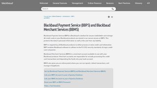 
                            3. Blackbaud Payment Service (BBPS)