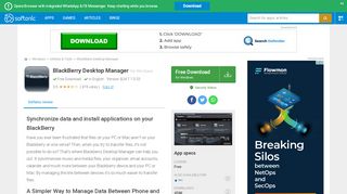 
                            8. BlackBerry Desktop Manager - Download