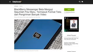 
                            7. BlackBerry Messenger Beta Menguji Sejumlah Fitur Baru, Termasuk ...