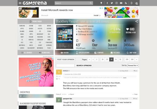
                            5. BlackBerry Passport - User opinions and reviews - page 30 - GSMArena