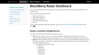 
                            5. BlackBerry Radar Dashboard