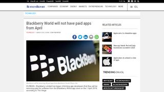 
                            13. Blackberry World will not have paid apps from April | IOL Business ...