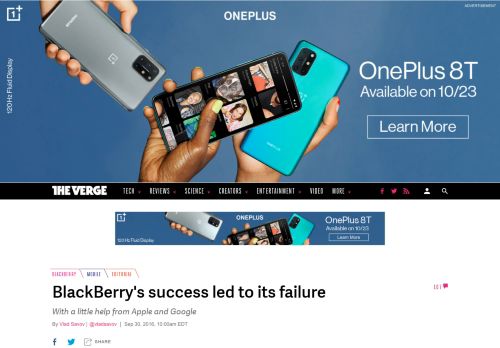 
                            6. BlackBerry's success led to its failure - The Verge