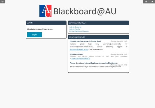 
                            8. Blackboard - American University