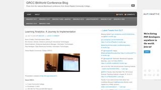 
                            12. Blackboard Analytics for Learn | GRCC BbWorld Conference Blog
